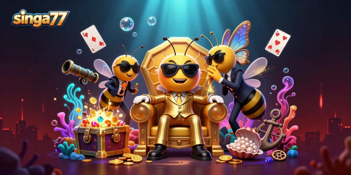 Experience thrilling gameplay with singa77's vibrant casino characters and action-packed gaming elements.