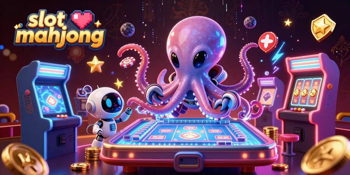 Experience thrilling gameplay on slot mahjong with a vibrant alien-themed casino scene.