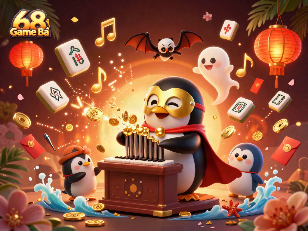 Experience thrilling gaming action with 68 Game Bài featuring a mystical casino scene.