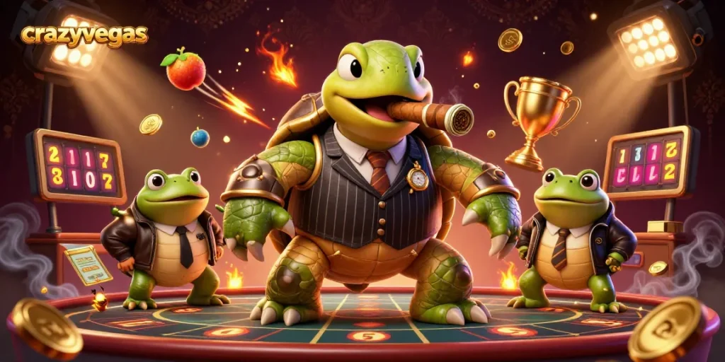 Experience thrilling casino action with crazyvegas in a vibrant, dynamic 3D illustration featuring engaging characters and games.